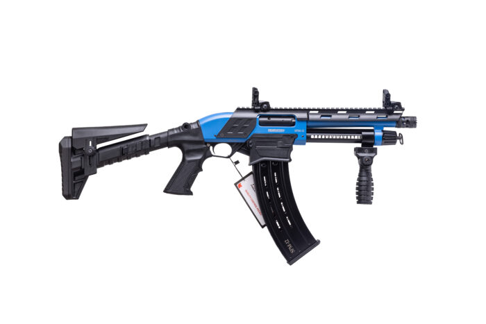 Federation Firearms SPM-12 9″ Shorty, 12ga 3″ magazine-fed pump action shotgun. Blue Finish.