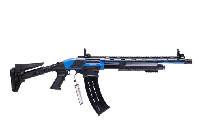 Federation Firearms SPM-12, 12ga 3" magazine-fed pump action shotgun. Blue Finish.