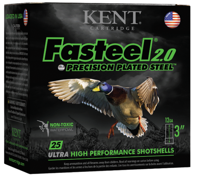 Kent Cartridge Fasteel 2.0 12GA 3" 1-1/8oz #BB Steel