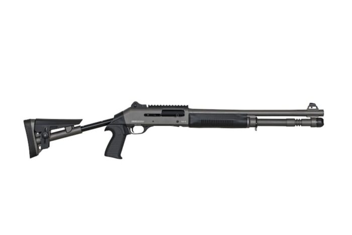 Federation Firearms SA-4, 12ga semi-automatic shotgun, M4 Clone, Stealth Grey.